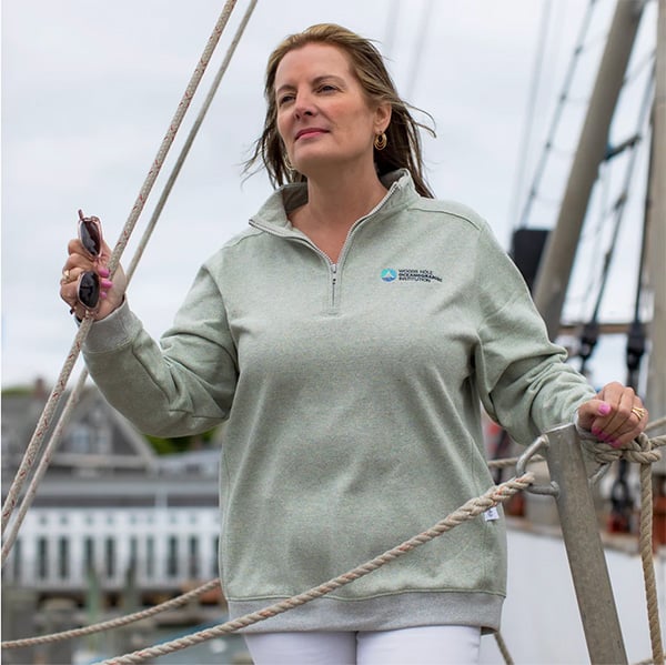 Shop WHOI's new quarter-zip sweatshirt